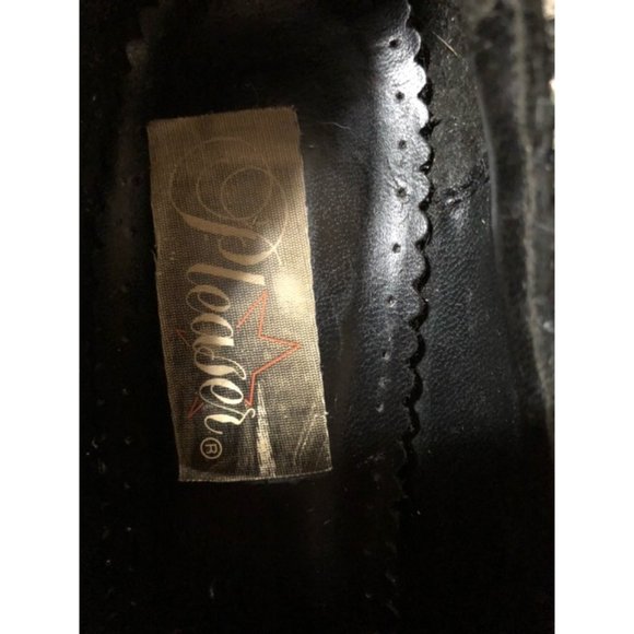 Black fabric lace stilettoes vintage size 8 used and worn - Picture 7 of 8